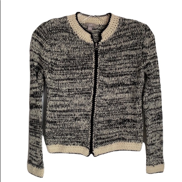 J. JILL FRONT ZIP CARDIGAN SWEATER - Picture 1 of 7